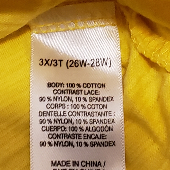 Avon Yellow Lace Sleeve Top - Picture 12 of 16